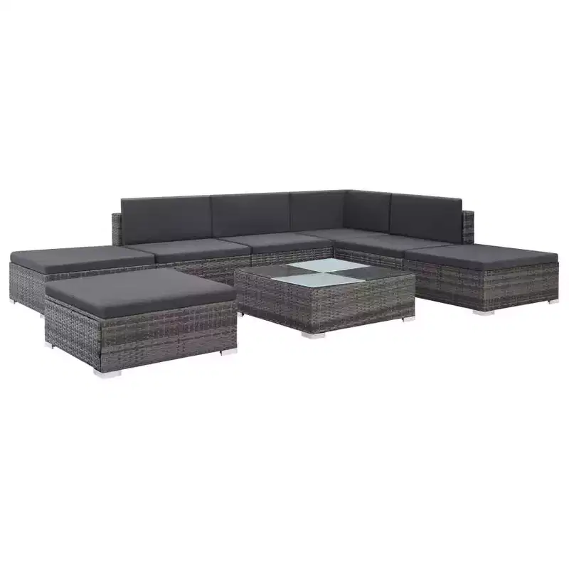 vidaXL Sofa Set Grey and Dark Grey