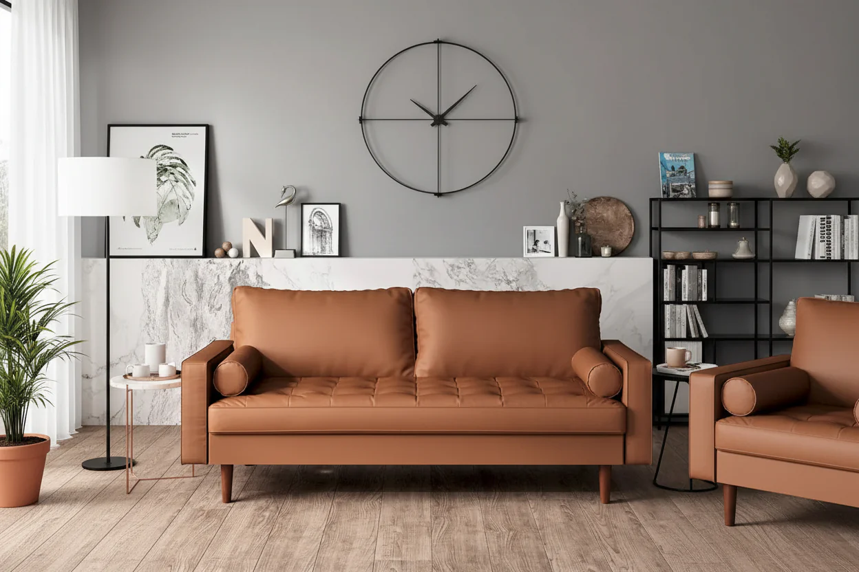 2-Tier Square Coffee Table | 360° Rotating Top & 3 Detachable Trays