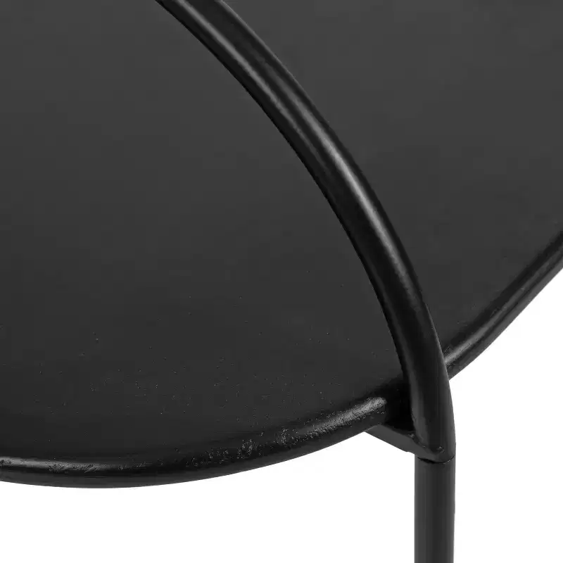 Wood C-Table, 20x13.75x32.75, Black
