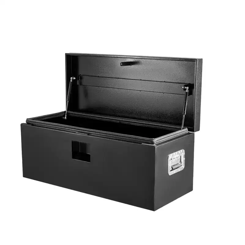 Heavy Duty Aluminum Truck Bed Tool Box, Diamond Plate Tool Box with Side Handle and Lock Keys, Storage Chest Box Organizer for Pickup, Truck Bed