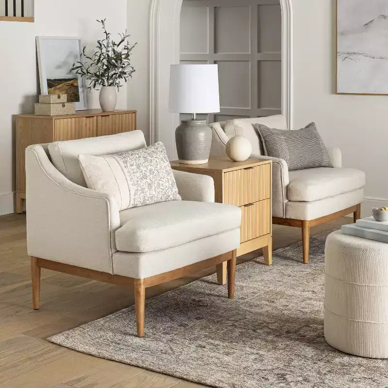 Catalina Round Ottoman - Threshold designed with Studio McGee