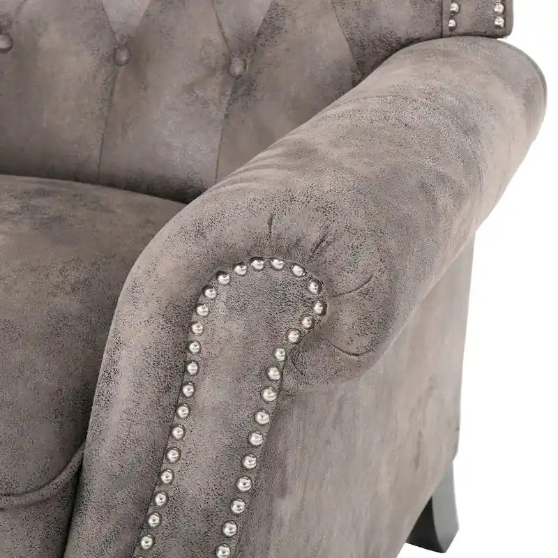 Walder Tufted Microfiber Recliner Club Chair by Christopher Knight Home