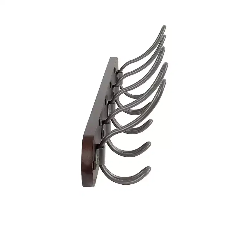 Wall Mount 5-Hook Wood Rack for Entryway