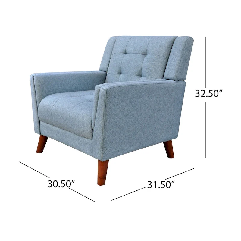 Upholstered Armchair with Tufted Back
