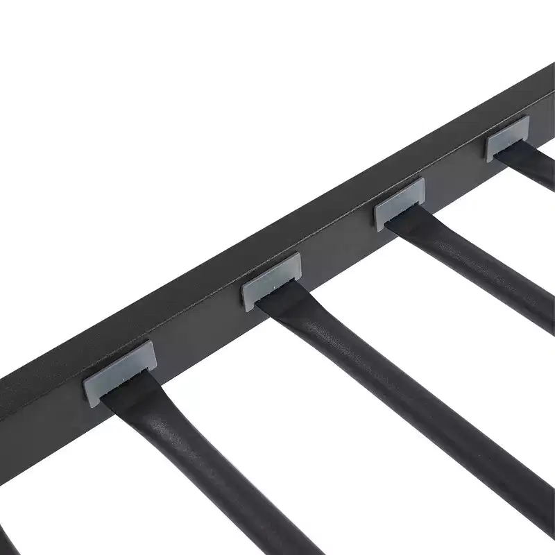 VECELO Metal Bunk Bed Twin Over Twin, Industrial Bunkbeds with Ladder and Full-Length Guardrail