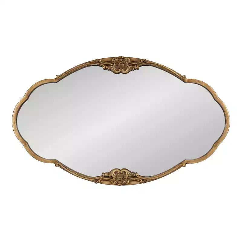 Kate and Laurel Novella Decorative Wall Mirror, 30x18, Gold