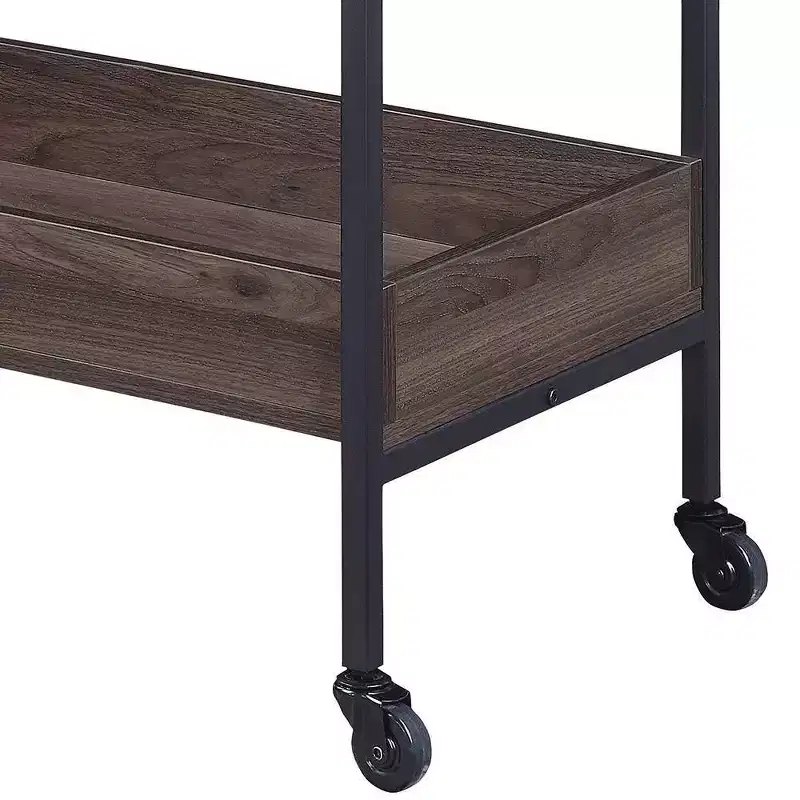 Acme Furniture Jerrick Bar Serving Cart Walnut/Black Finish
