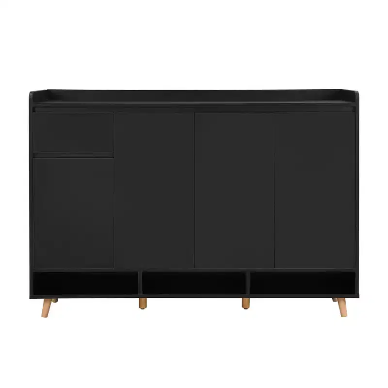 Modern Shoe Cabinet with Adjustable Shelves, Minimalist Home Organizer, Storage Sideboard
