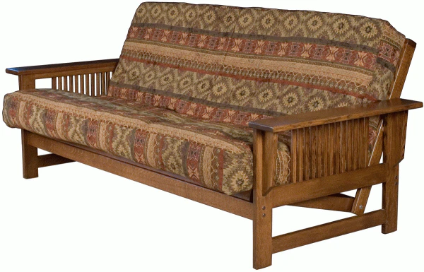 Solid Wood Queen Size Futon Sofa with Mattress