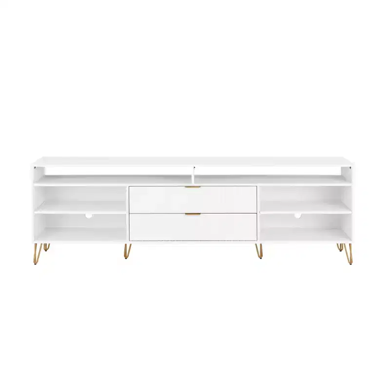 85" TV Stand for TVs up to 80" White