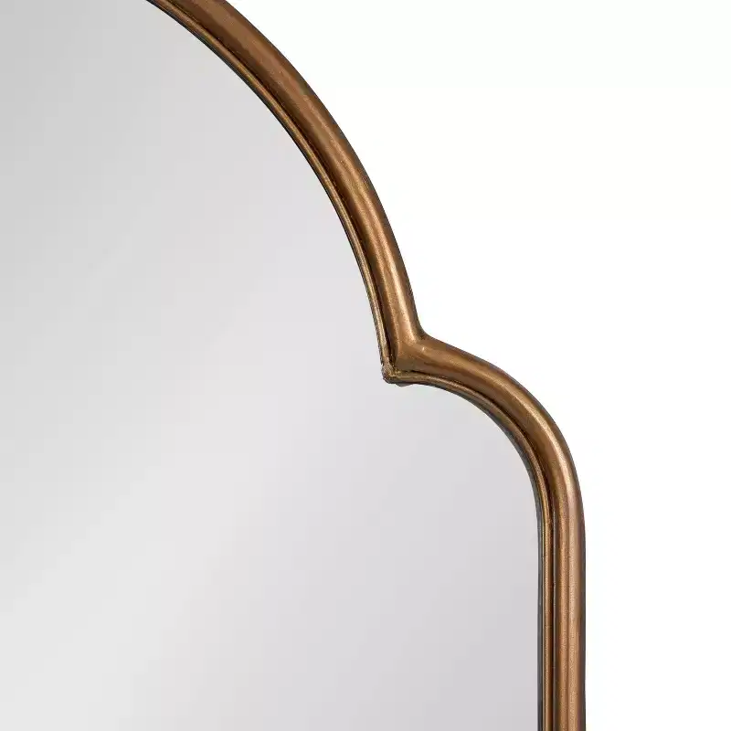 Kate and Laurel Arthell Metal Arch Mirror, 24x36, Gold