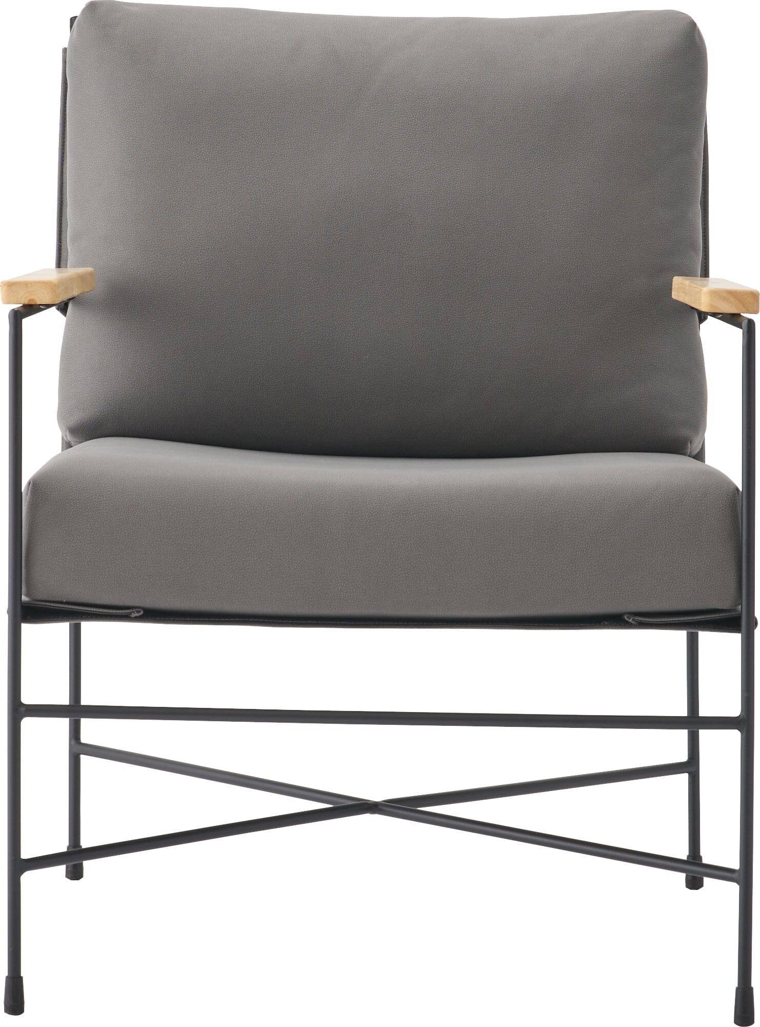 Gray Upholstered Lounge Chair