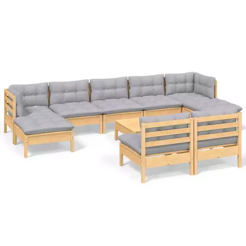 vidaXL Garden Lounge Set with and Cushions