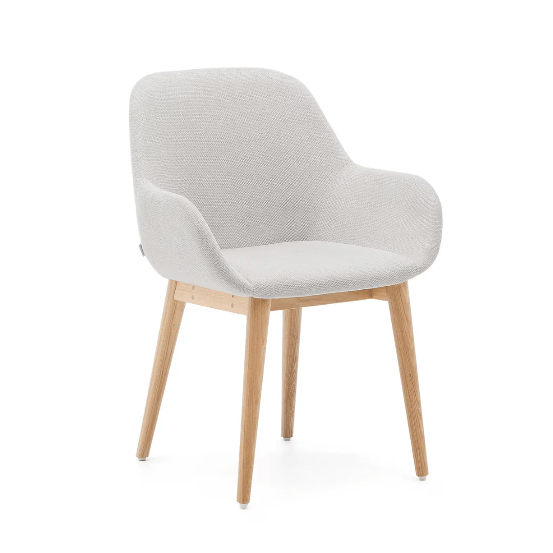 Natural ash Ash Dining Chair with High Density Foam and Timber Legs for Dining Room