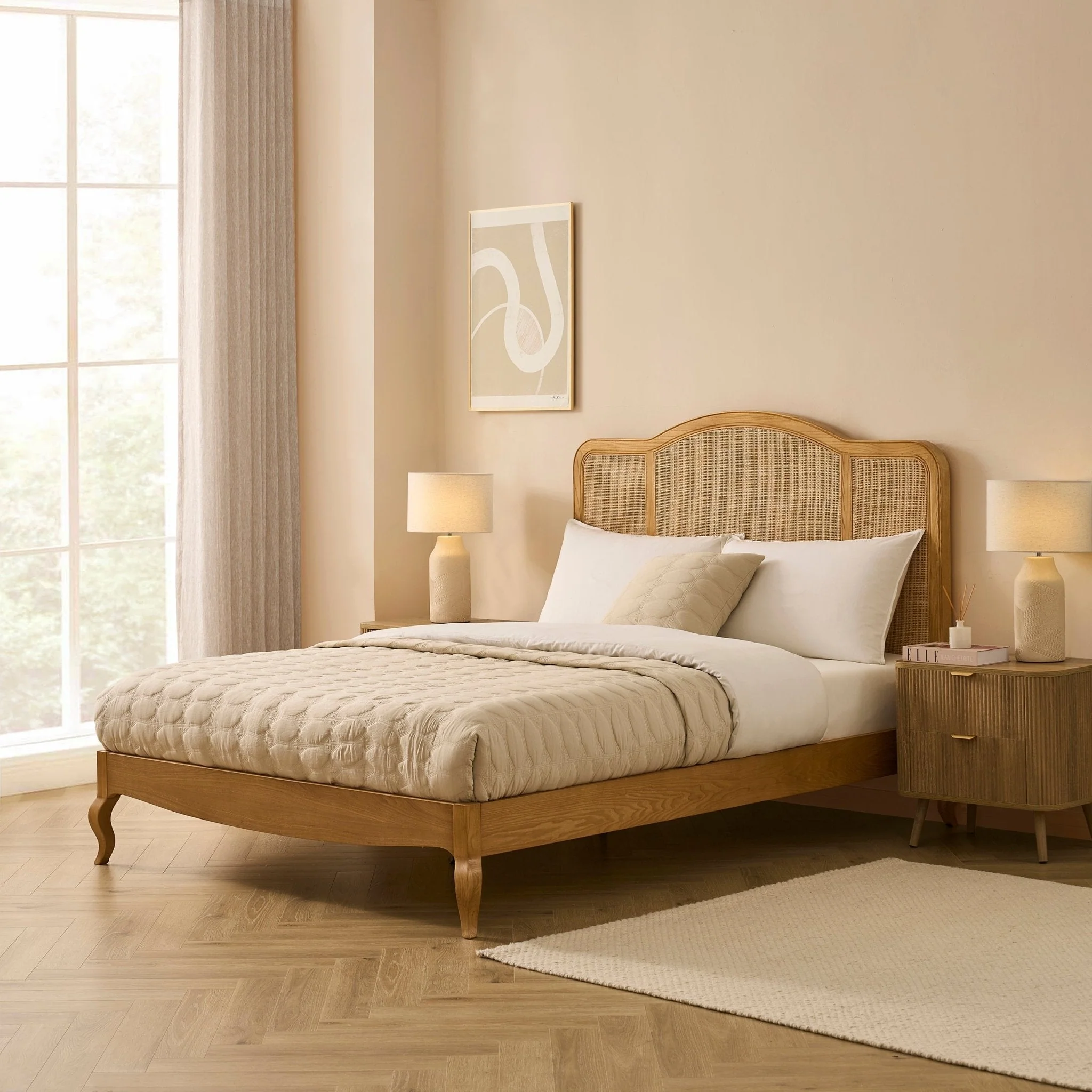 Rattan Bed - Natural