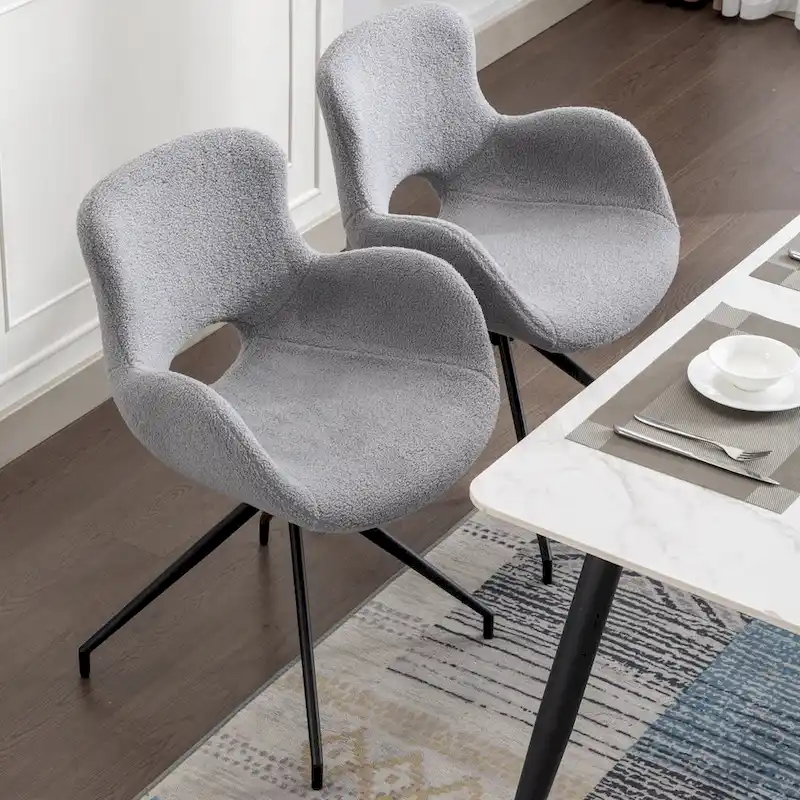 Swivel Dining Accent Chairs Set of 2 - N/A