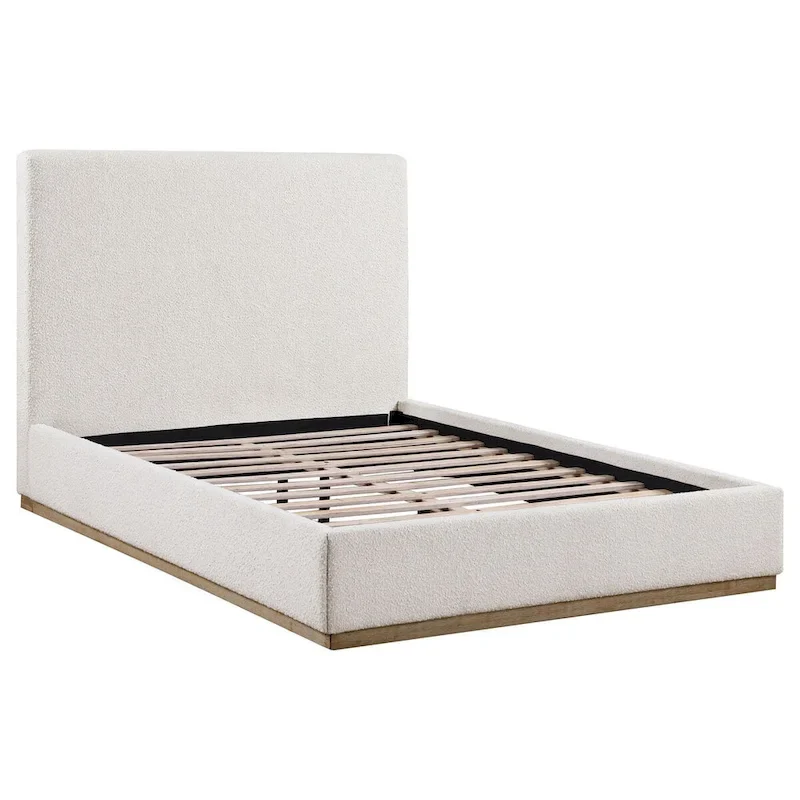 Poplar & Plywood Upholstered King Platform Bed 89