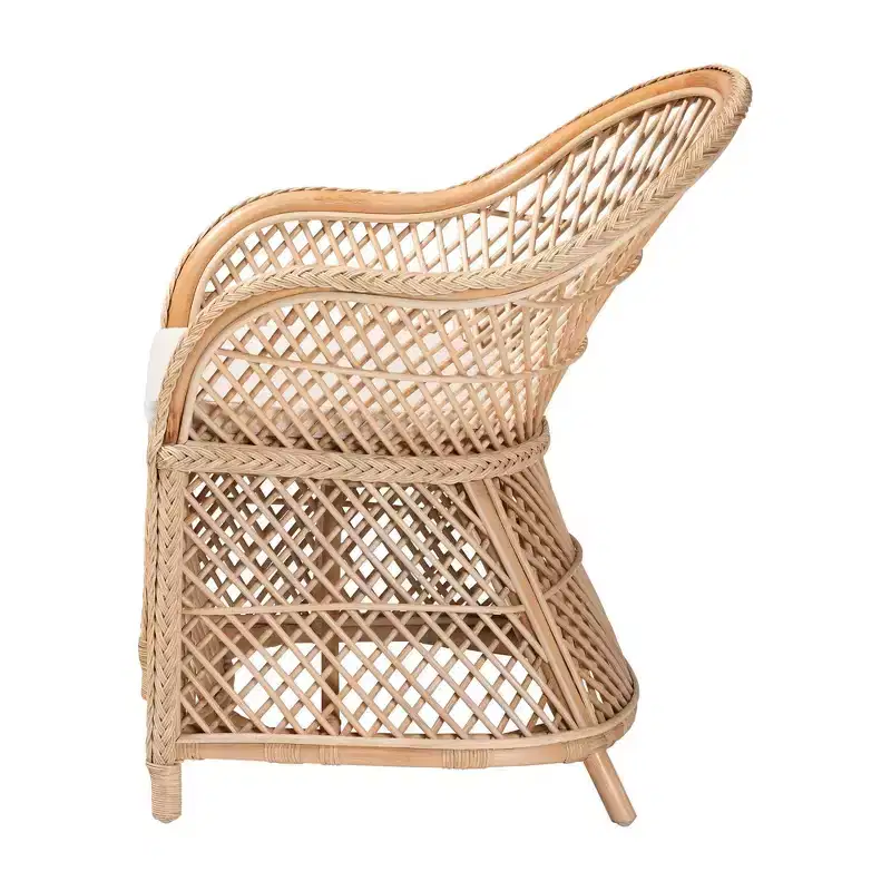 bali & pari Casilda Braided Rattan Arm Chair Natural