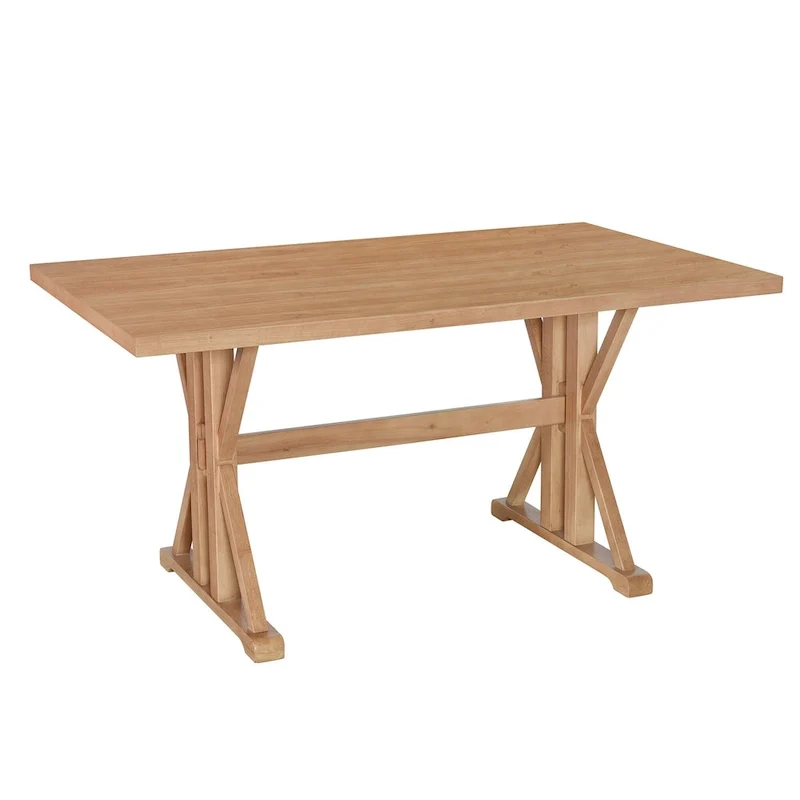 Farmhouse Style 6-Piece Dining Table Set with 4 Upholstered Dining Chairs and Bench