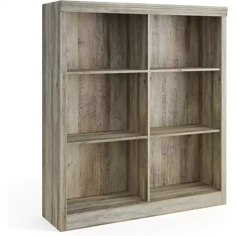 COZONY 6 Cube Storage Bookshelf, 53 Tall Bookcase with Anti-Tip Design, Modern Freestanding Organizer Shelf for Living Room, Bedroom, Home Office