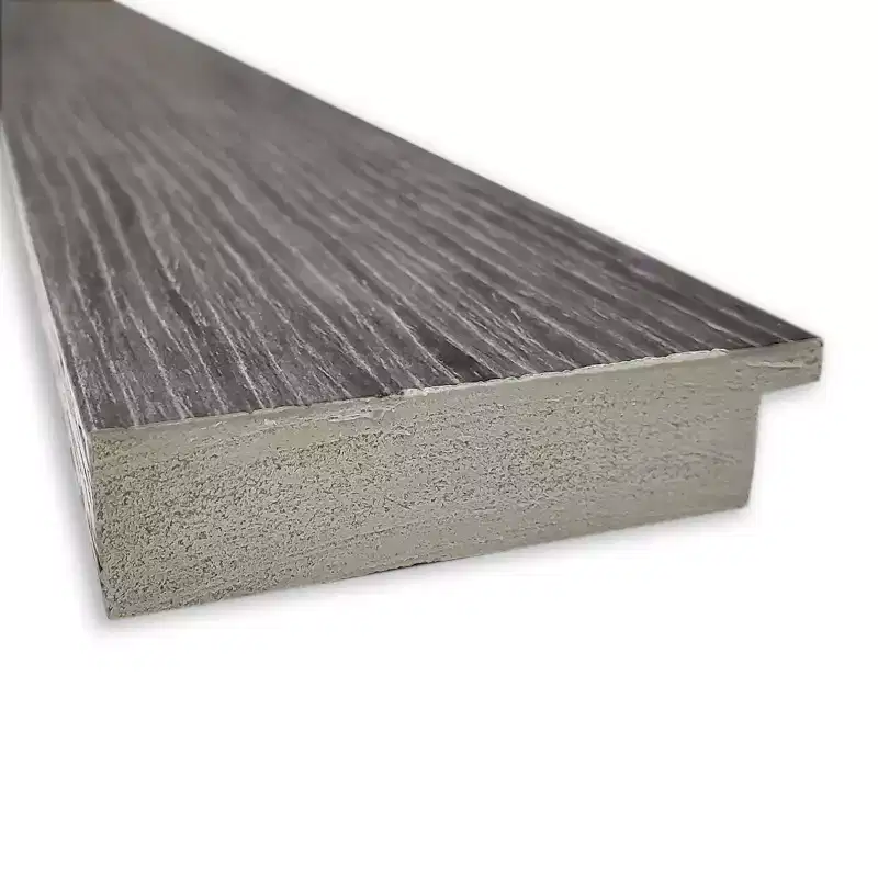 Amanti Art 42"x30" Non-Beveled Pinstripe Plank Gray Wall Mirror: Modern Rectangle, Includes Mounting Hardware