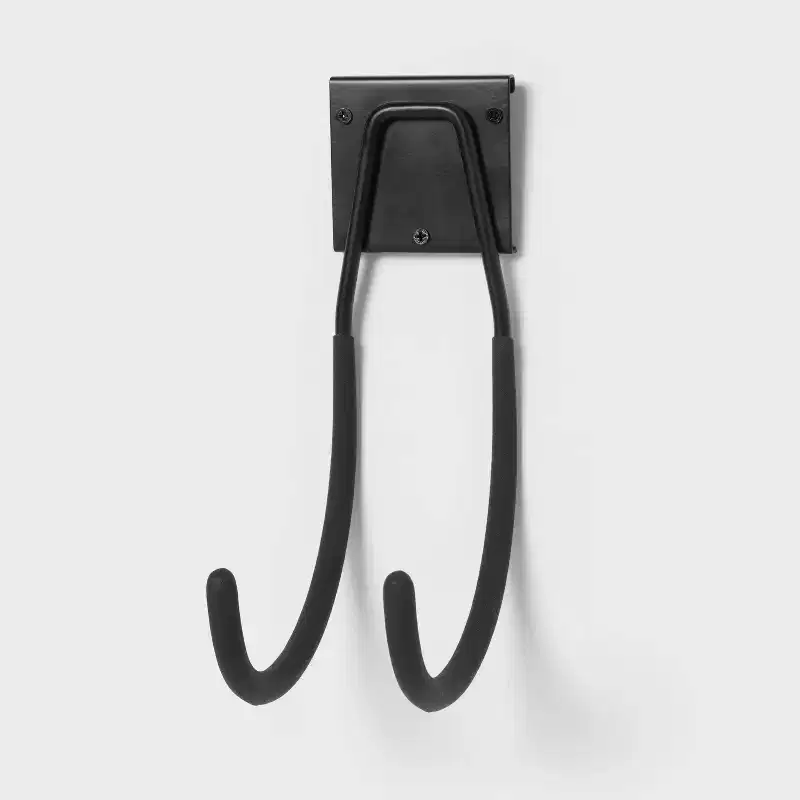 Extension Cord and Hose Garage Hook Steel Wall Storage, Powder-Coated, 30lb Capacity, Black