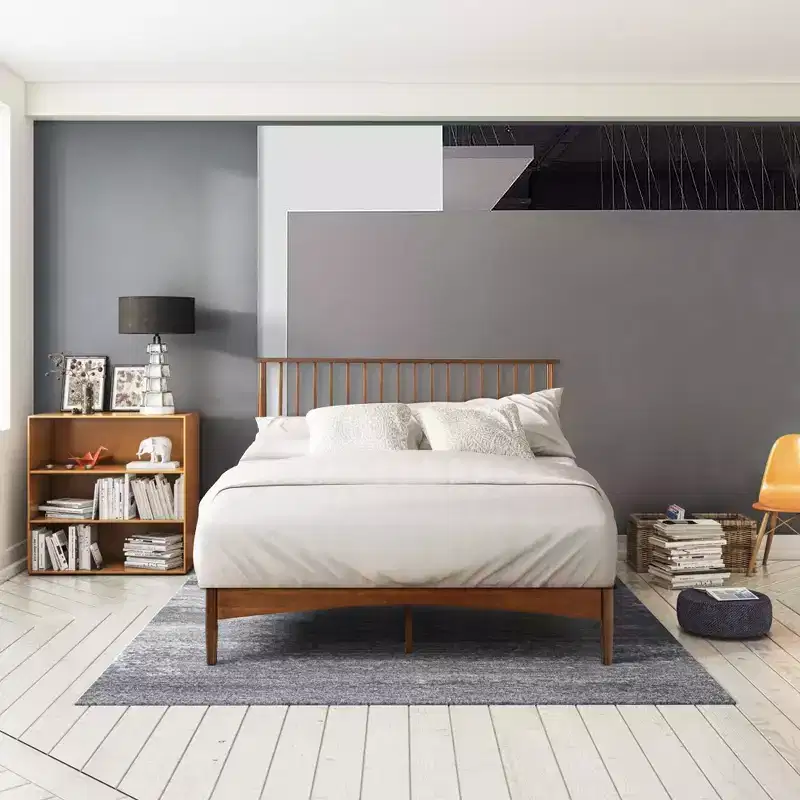 Wood Platform Bed Frame Brown