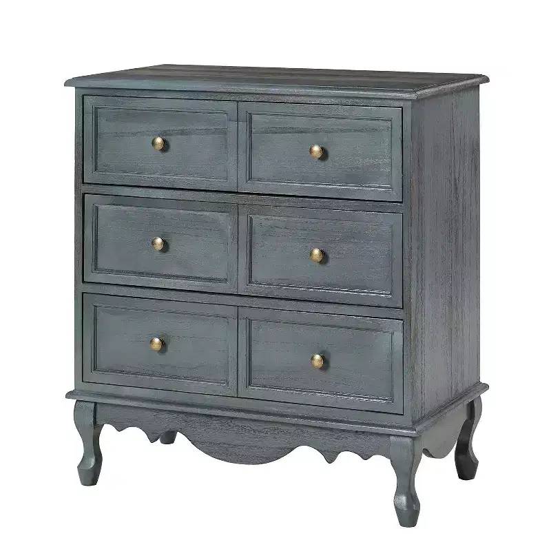 Galatea 32'' Traditional Solid Wood 3 - Drawer Accent Chest with Charging Station | HULALA HOME
