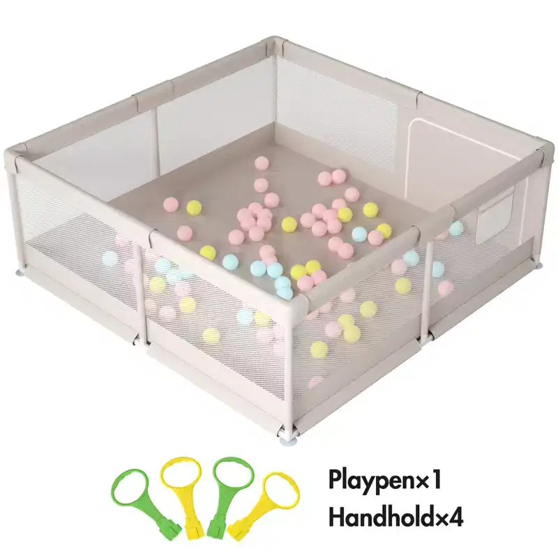 Fodoss 59x59in Baby Playpen  Safe and Durable Activity Fence for Babies and Toddlers, Indoor & Outdoor Use, Perfect for Playtime and Learning