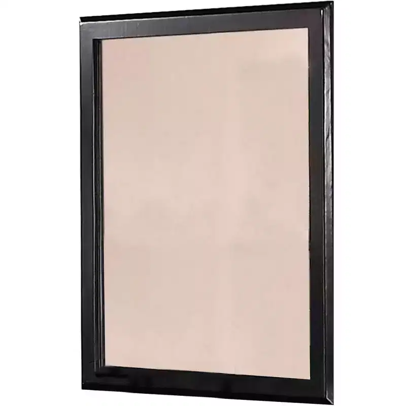 Royal Hampton 36 Inches Rectangular Wood Encased Mirror, Black