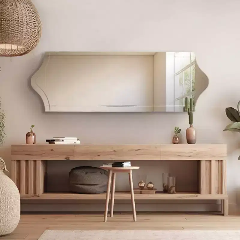Howard Elliott 60x20 Full Length Frameless Wall Mirror Whitby Collection: Modern Rectangle, No Assembly Required, MDF Mounted