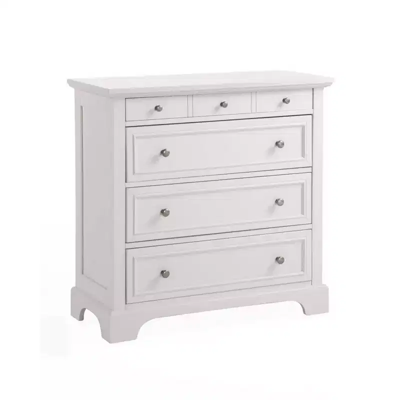 Naples Chest Off White - Homestyles: Bedroom Storage with 4 Drawers, Hardwood Frame