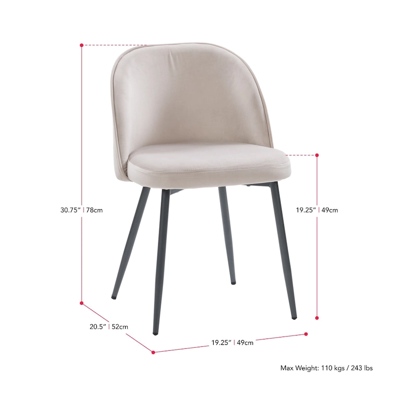 Ayla Velvet Upholstered Dining Chair