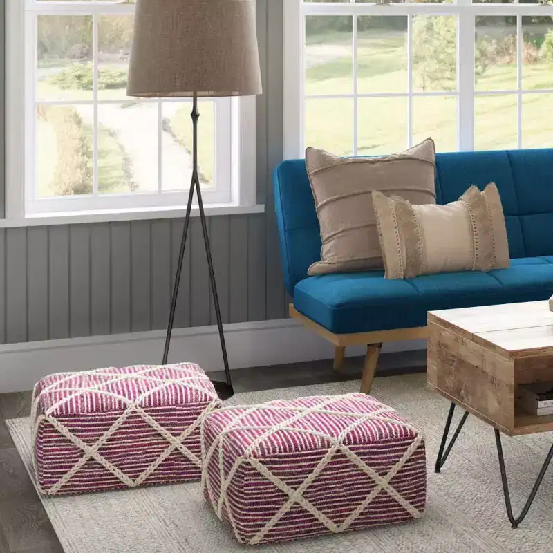 Woodley Square Pouf - WyndenHall