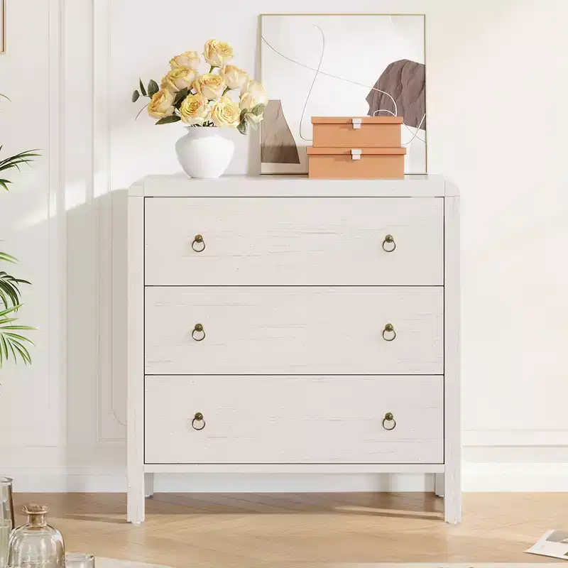 Multi-Drawer Tall Chest Dresser with Metal Handles, Freestanding Storage for Bedroom & Living Room