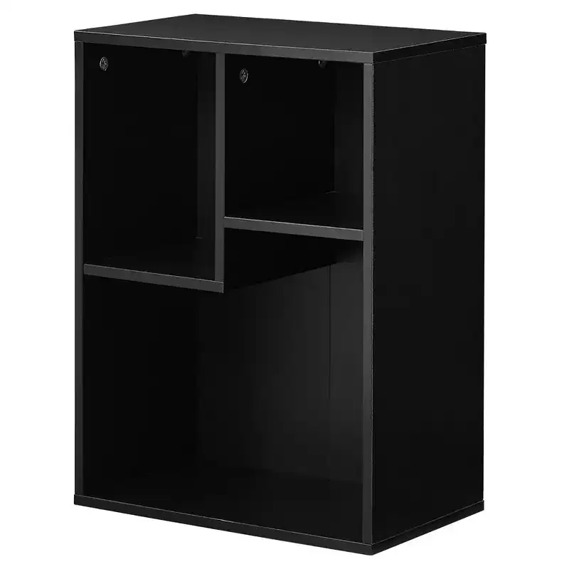 3-Shelf Free Standing Bookcase for Home Office Living Room Open Display Organizer Storage Bookshelf, Oak Finish Decor Furniture
