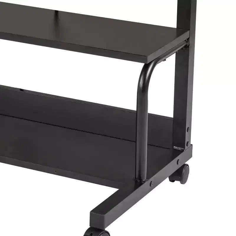 Rolling & Height Adjustable Computer Desk Laptop Table Side Table End Table with with Charging Station, 2 USB Ports