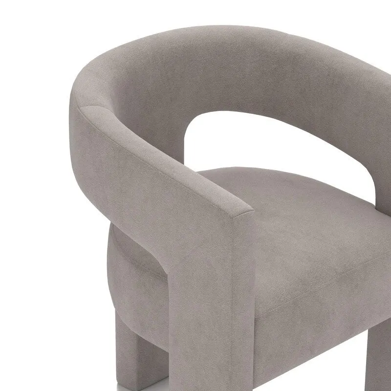 SEYNAR Modern Glam Velvet Upholstered Dining Chair, Open-Back Accent Chair Set of 6