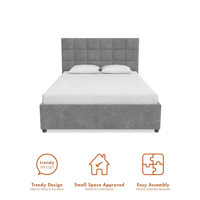 CosmoLiving Serena Upholstered Bed with Drawers