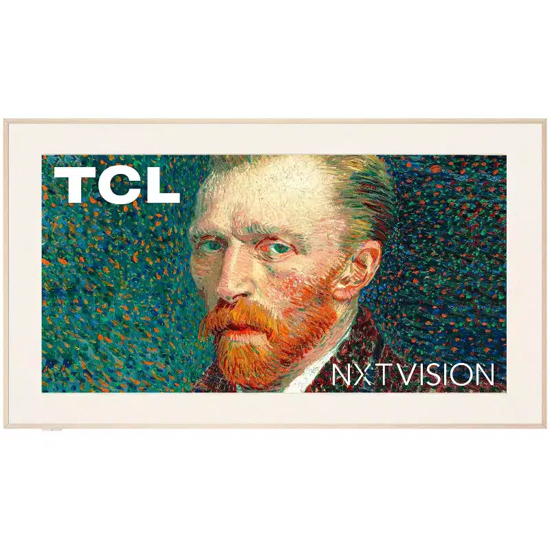 TCL 65 Class NXTVISION 4K QLED Smart Frame with Google TV and Flush Wall Mount - White 65A300W: 120Hz Refresh, Dolby Vision, HDR10+