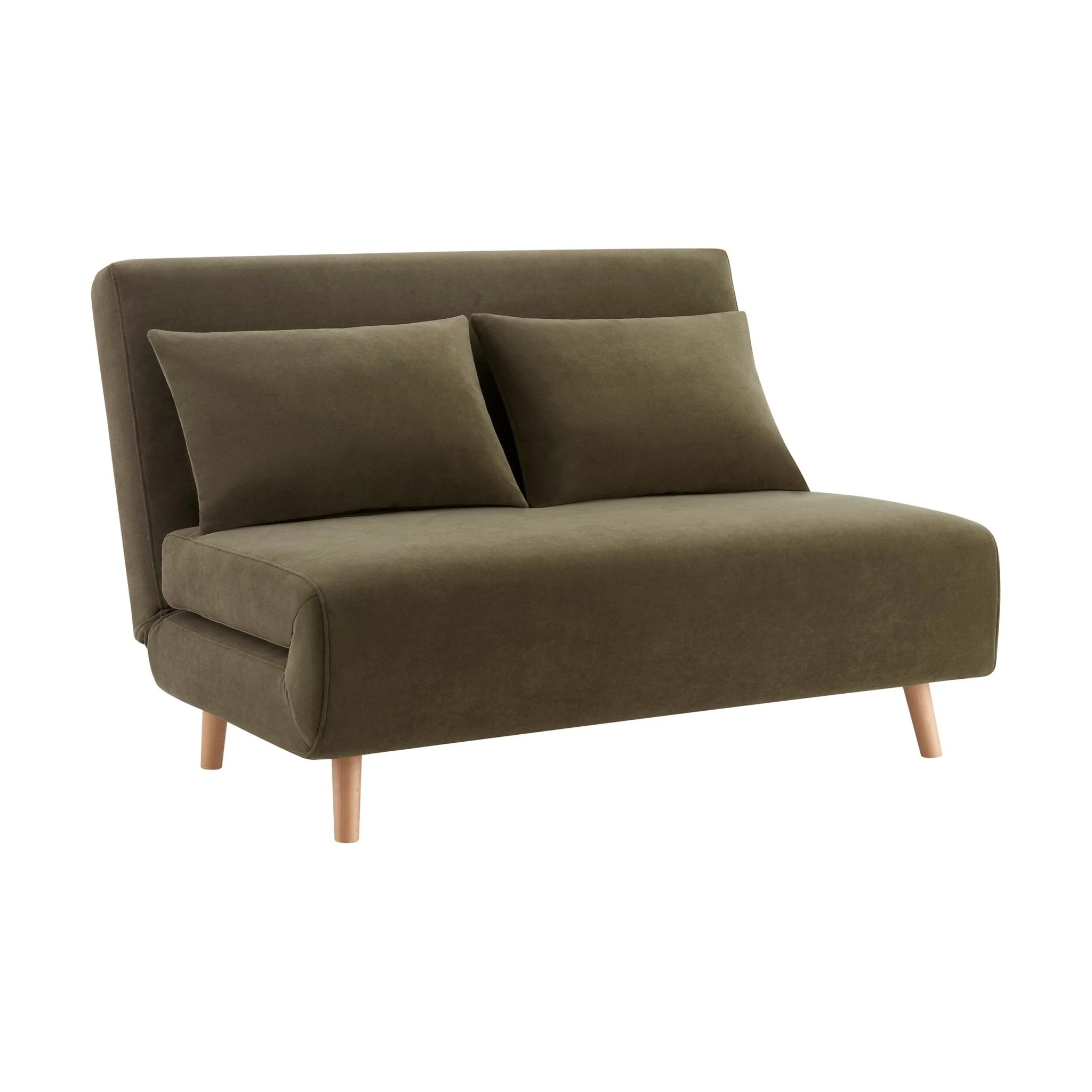 Double Sofa Bed - Olive Green