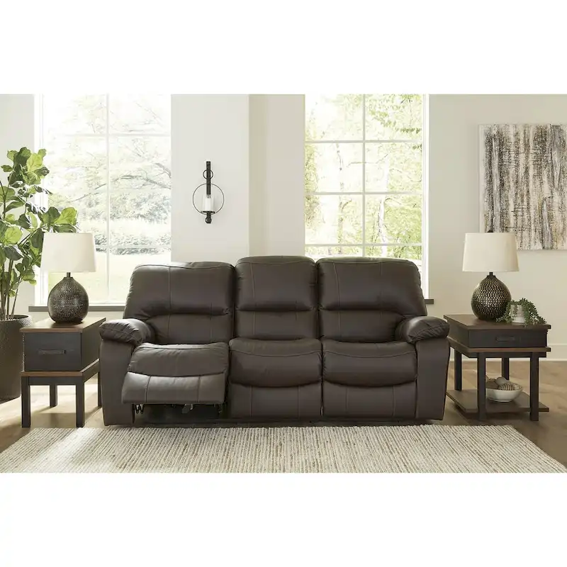 Leesworth Brown Reclining Power Sofa - 88  W x 41  D x 41  H