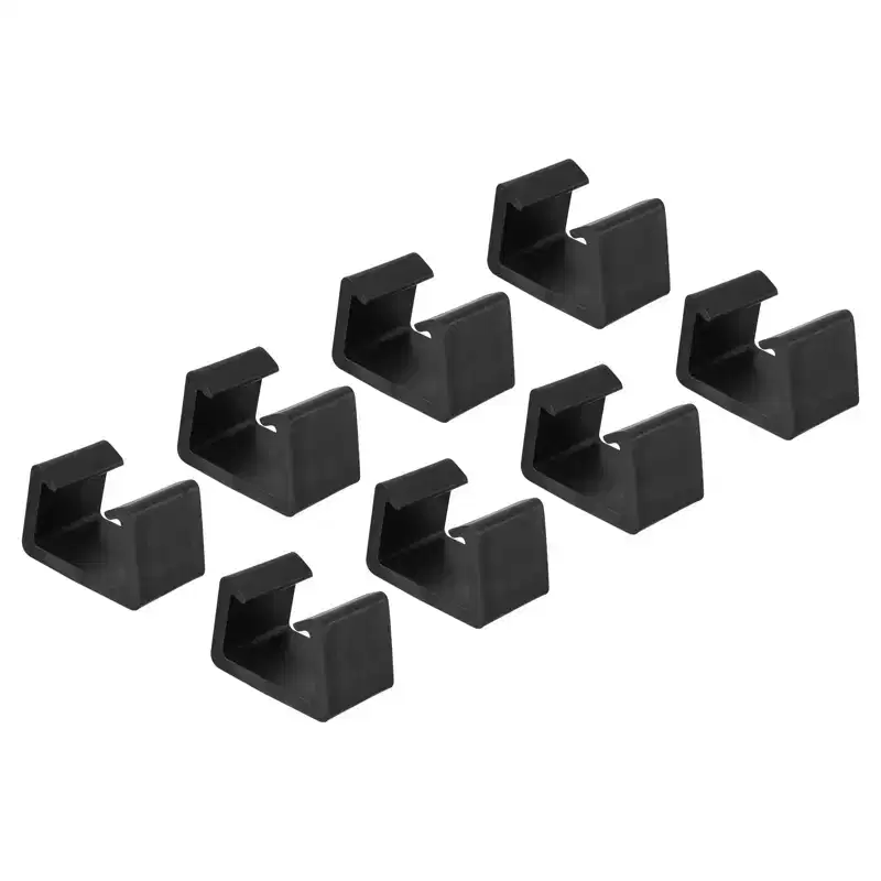 Unique Bargains Wicker Fixed Connection Chair Fasteners Furniture Clips Black