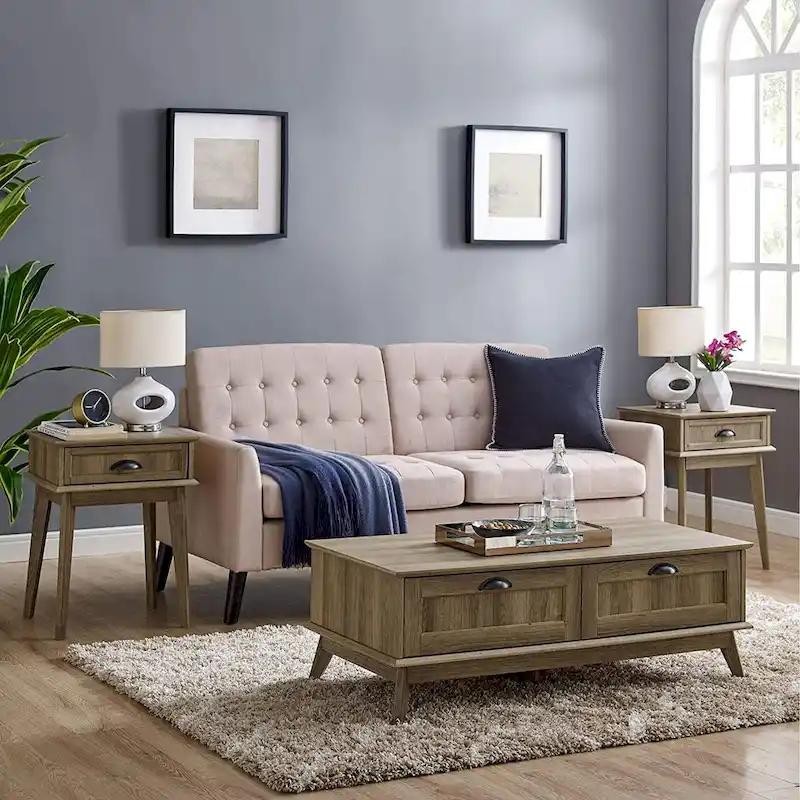 Caffoz Center Coffee Table with Two Fully Extended Drawers