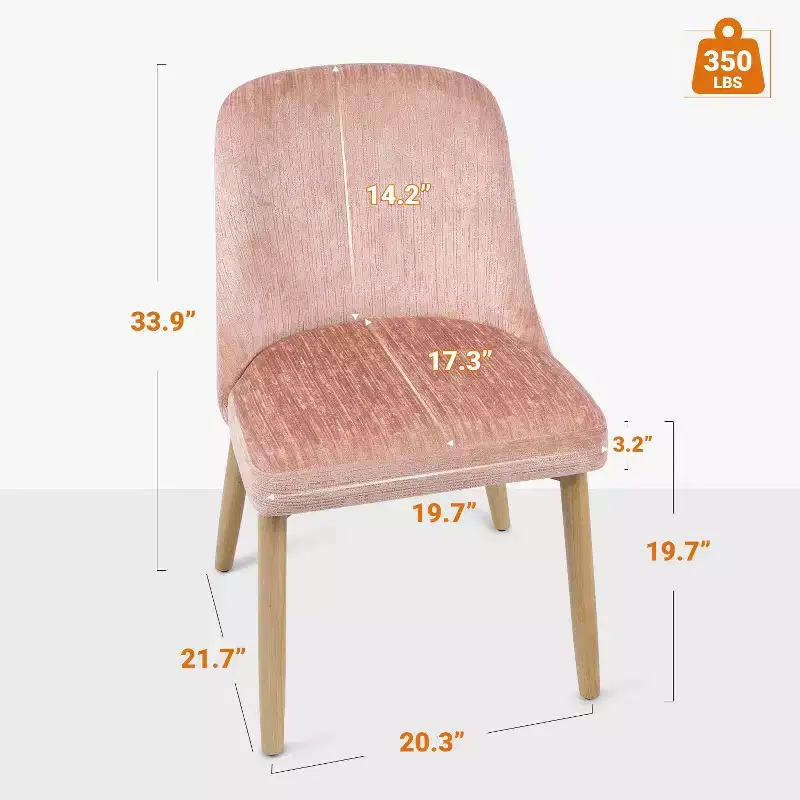 Chenille Upholstered Side Chair Dining Chairs