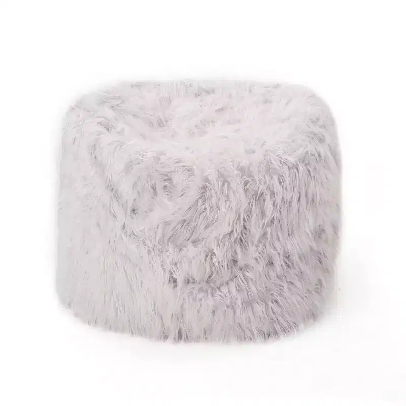 TUYOHW Faux Fur Bean Bag Chair, High-Density Foam Round Floor Chair for Plush Comfort, Cozy Lounge Chair for Living Room