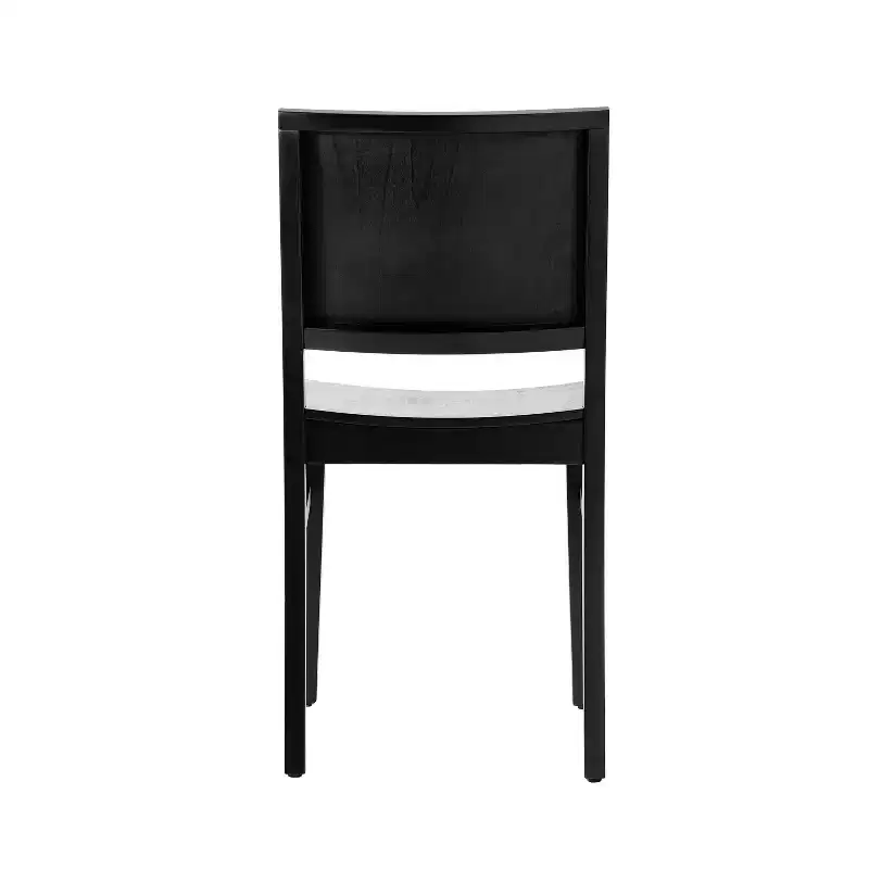 Commercial Grade Solid Beechwood Dining Chairs Set of 2 Curved Backrest 500 lbs