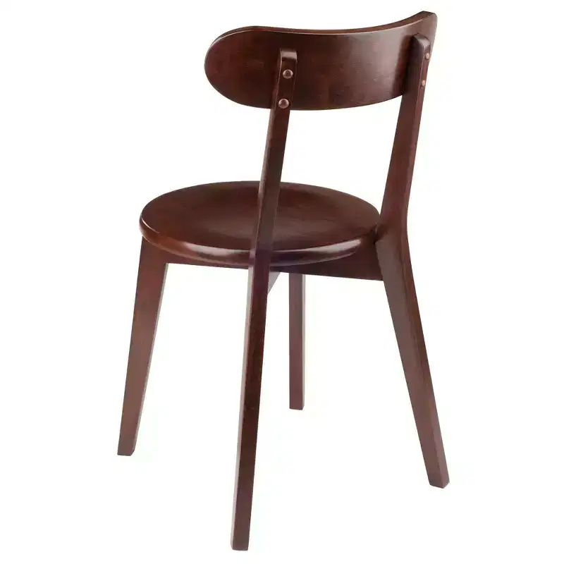 3pc Pauline Dining Sets Walnut - Winsome: Solid Wood, Square Table, 2 Chairs