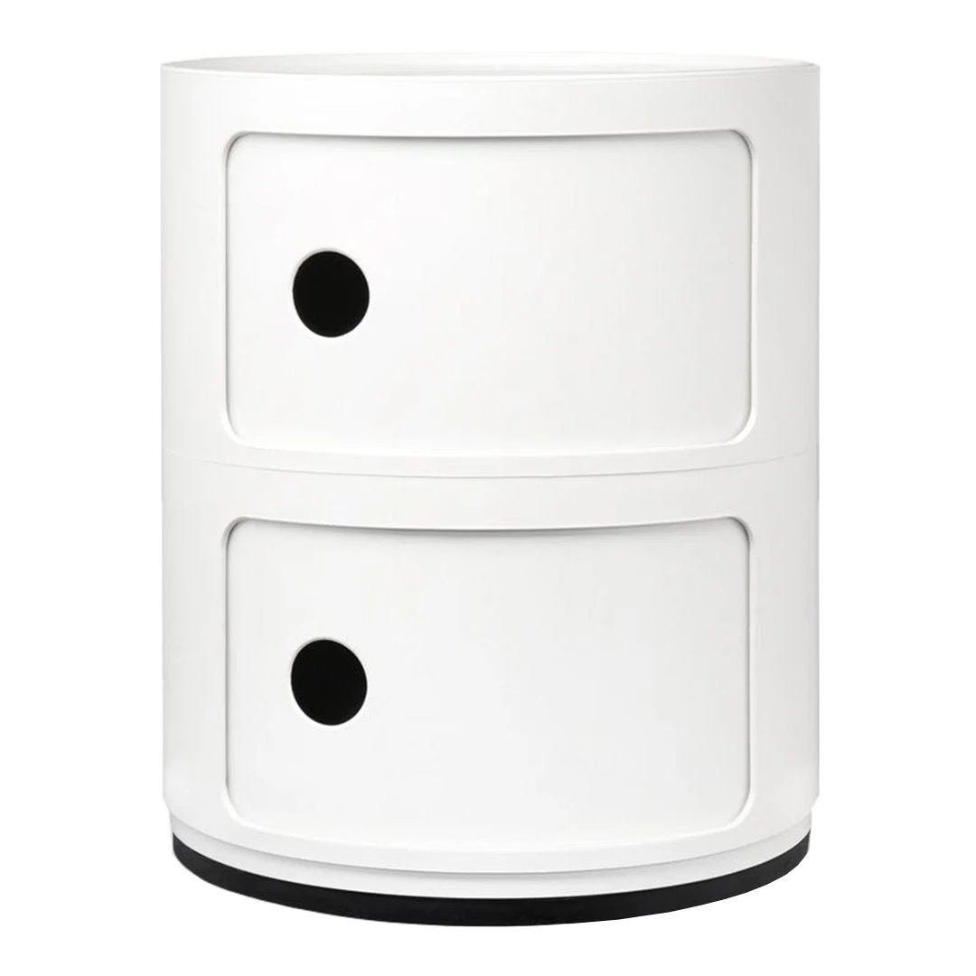 Modular Plastic Stackable Large Storage Tower with Round Multi-Door Design for Bedroom or Living Room
