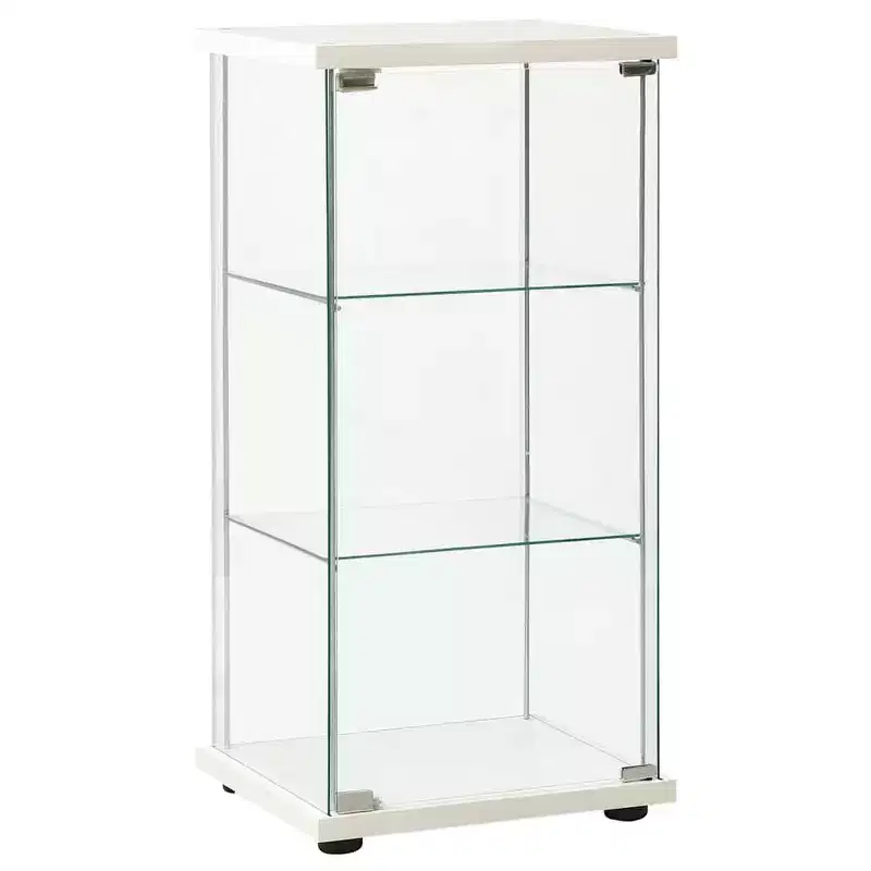 Tempered Glass 4-Shelf Display Cabinet